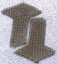 Pair of British Military Chainmail Epaulettes : Cavalry / Yeomanry / Armoured ?