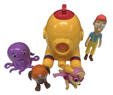 RARE Paw Patrol Captain Turbot & Diving Bell Submarine & Octopus, Zuma, Skye