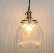 Vintage Style Ribbed Clear