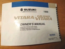 1999 Suzuki Grand Vitara Owners Manual
