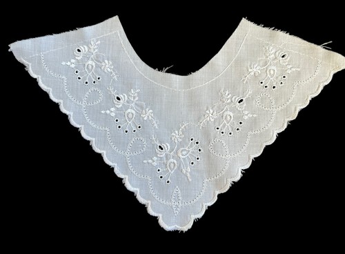 Vintage embroidered white lace - vintage,