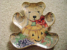 Franklin Mint porcelain Teddy Bear Limited ed plate,Bountiful Bear