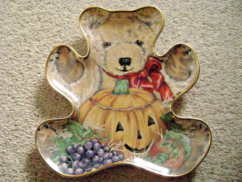 Franklin mint porcelain teddy - mint,