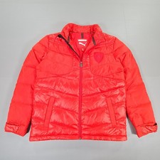 Puma x Ferrari Mens Jacket Red Large Puffer Full Zip