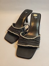 Zara Evening Shoes Black Mules