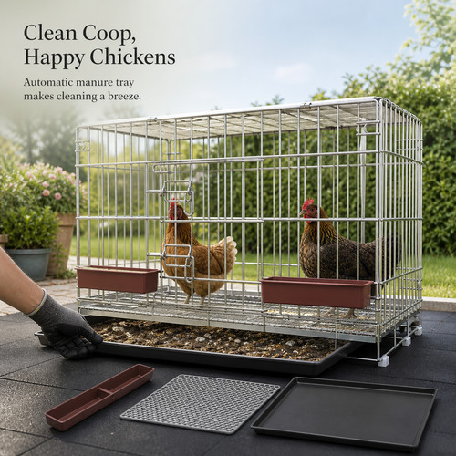 Foldable metal poultry coop - foldable,