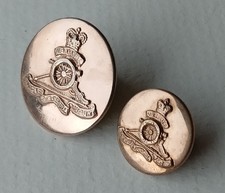 Pair of Unusual Royal Artillery Buttons - Possibly Gold ?