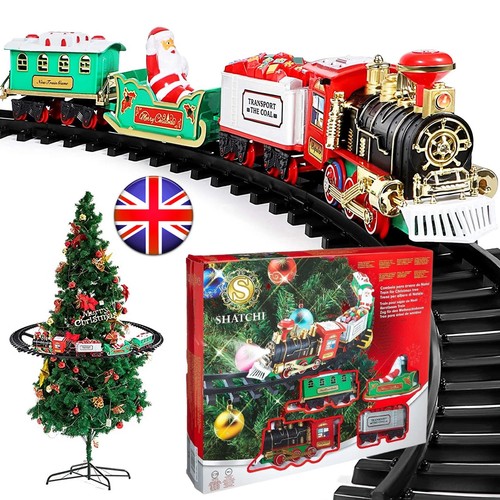 Christmas tree train set - christmas,