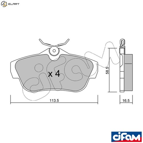 Brake pad set disc - set,