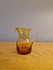 Small Vintage Amber Glass Jug