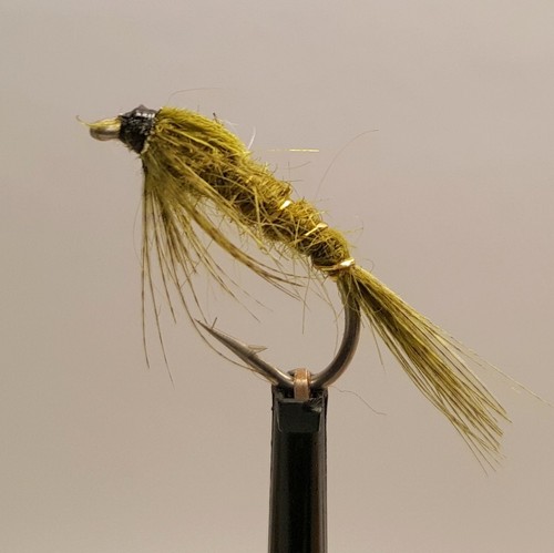 Olive nymph fly - olive, fishing