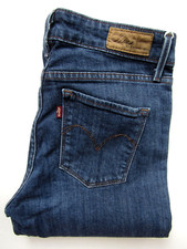 Levi's Demi curve women's jeans skinny 4/W27 L31 mid blue stretch denim LEVF927