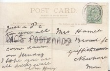Genealogy Postcard - Harme? - Broad St, Griffithstown, Newport, Mon - Ref. R446