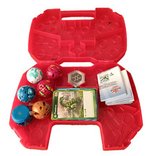 Bakugan Battle Brawlers Bundle with Red Carry Case - Figures & Cards