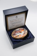 Royal Worcester Trinket / Pill Box - Shells China Box Oval 467/500 Signed