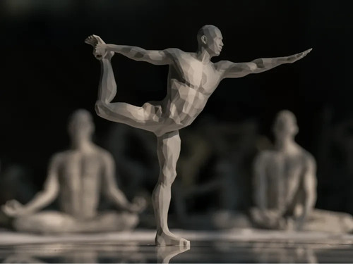 Yoga man sculpture - yoga,