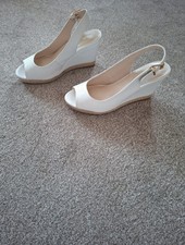 Nine West White Wedges