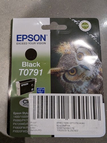 Genuine epson t0791 black ink - genuine,