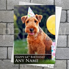 Welsh Terrier birthday card