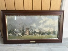 The Opening Match By Roy Perry Cricket Print Framed Inscription Plaque