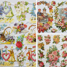 Floral Victorian Style Paper Scraps Scrapbook Flowers Children Scraps Decoupage