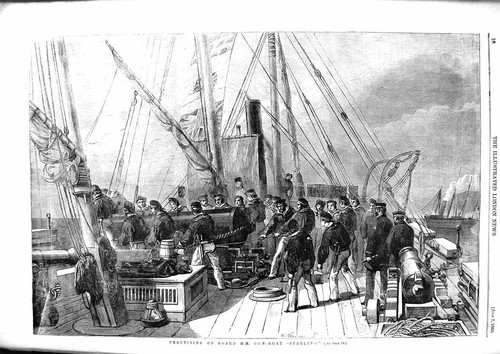 Original old antique print - old,