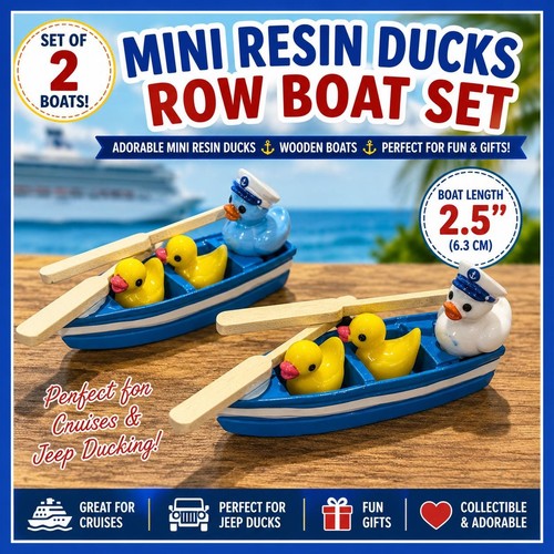 Handmade mini duck - duck, boat