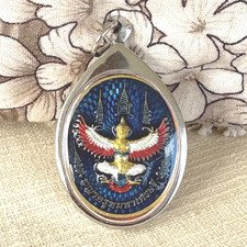 A324 Silvery pendant Garuda bring wealth, protection, success in life, empower