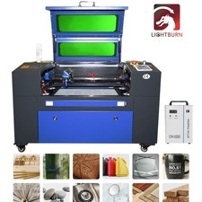 Autofocus 50W Co2 Laser Engraving Machine Cutter 30*50CM & Water Chiller CW-5200