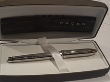 Vintage Cross Townsend Platinum Rollerball Beautiful Diamond Pattern #AT0045-1