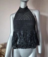 ZARA Halterneck Crochet Fringe