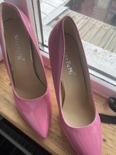 Ladies 12cm 4.75” Thin Spike High Heels Shoes  Hot Pink Genuine UK Size 9