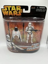Star Wars Figure Revenge of the Sith Clone Trooper With Firing Jet Backpack 2005
