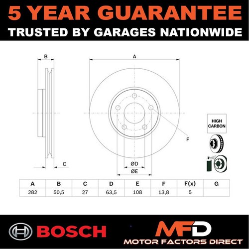 Brake discs front bosch fits - front,