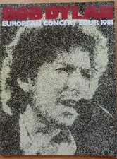 Bob Dylan, European Concert Tour programme, from Earls Court, in June 1981