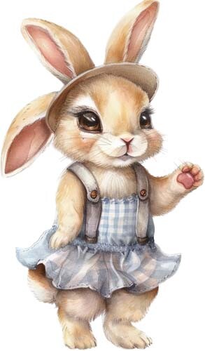 Watercolour peter bunny - watercolour,
