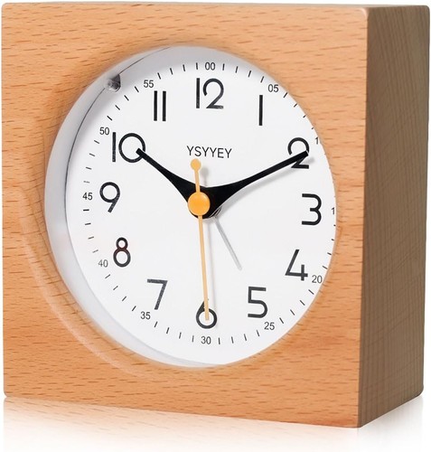Wooden alarm clock - alarm, silent