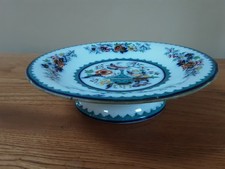 ANTIQUE VICTORIAN TRANSFER PRINTED CHINOISERIE IRONSTONE CHINA PEDESTAL DISH