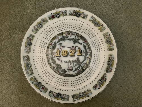 1971 wedgwood calendar plate - 1971,