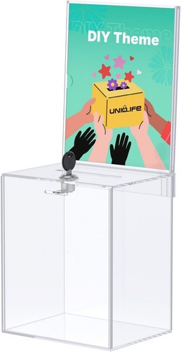 Acrylic donation box with - box,