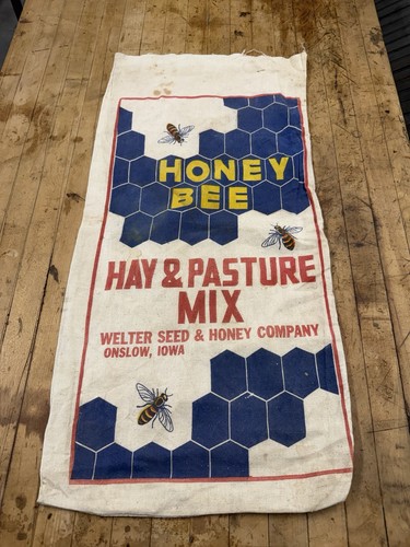 Vintage honey bee hay pasture - vintage,