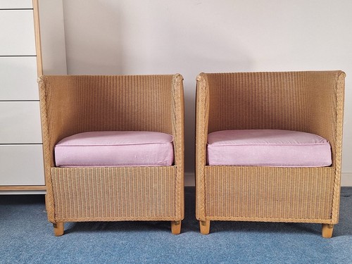 Pair vintage lloyd loom - of,