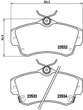 Front brake pad set disc - set,