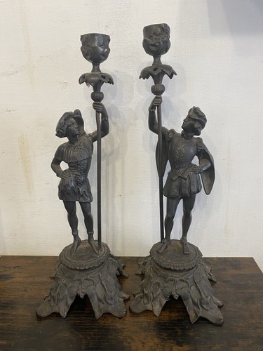 Pair victorian spelter - of,