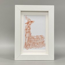 RINCEWIND AND THE LUGGAGE FRAMED ART. PAUL KIDBY, TERRY PRATCHETT, DISCWORLD