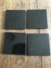 4 Granite Coasters, Black - John Lewis