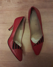 Rombah Wallace Red 3.5" Heel Court Shoes Size UK 6.5