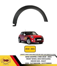 MINI COOPER ONE 2018 - 2021 FRONT WHEEL ARCH TRIM MOULDING BLACK DRIVER RIGHT