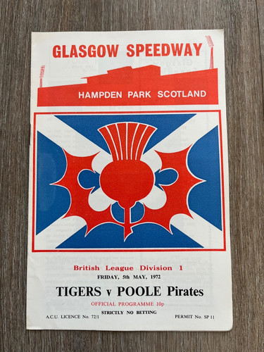 5th may 1972 glasgow tigers - , v