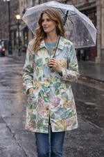 Anthropologie Floral Raincoat